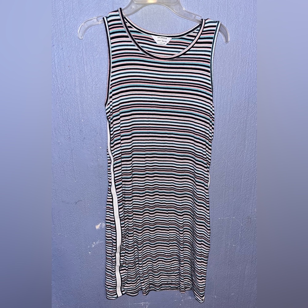 SPLENDID x GRAY MALIN La Plage Striped Tank Dress Small